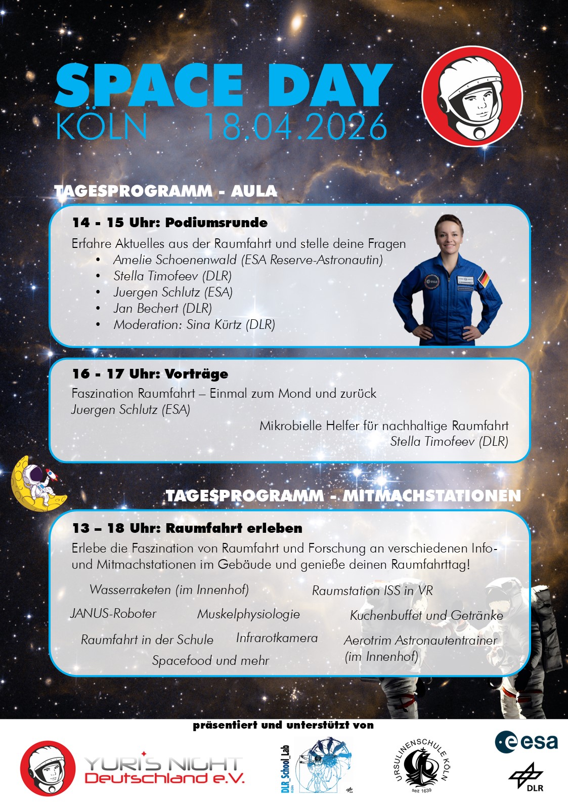Space Day Köln – weitere Infos – Yuri's Night Deutschland